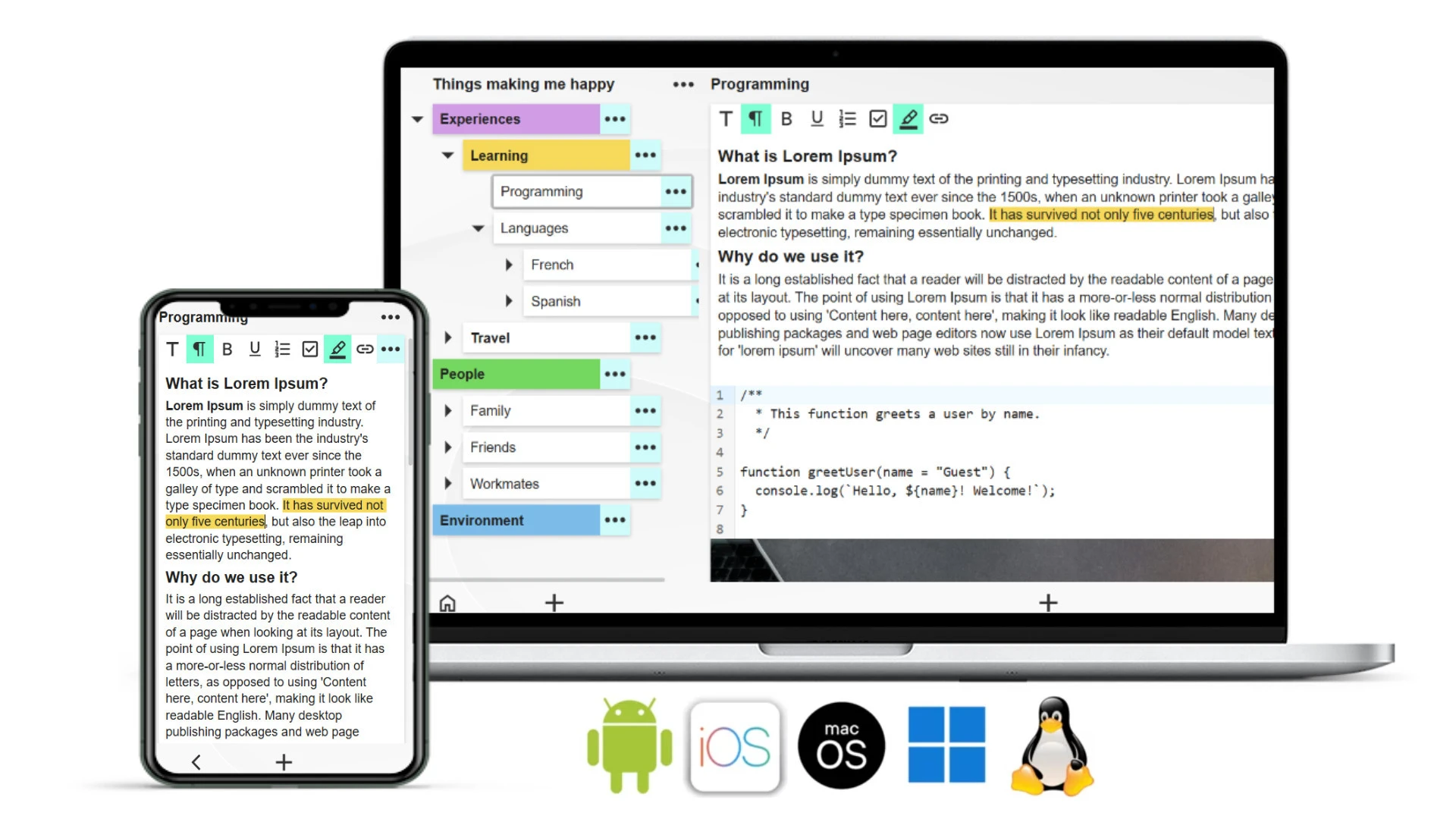 HappyNote_cloud_sync_on_mobile_and_desktop_device